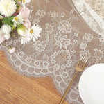 60" x 120" Ivory Lace Tablecloth